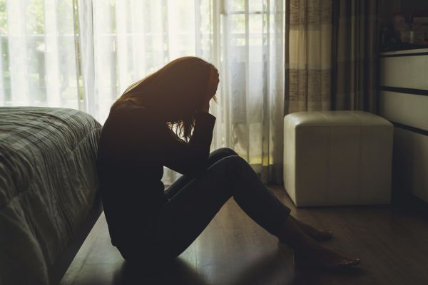 A woman suffering from anxiety.