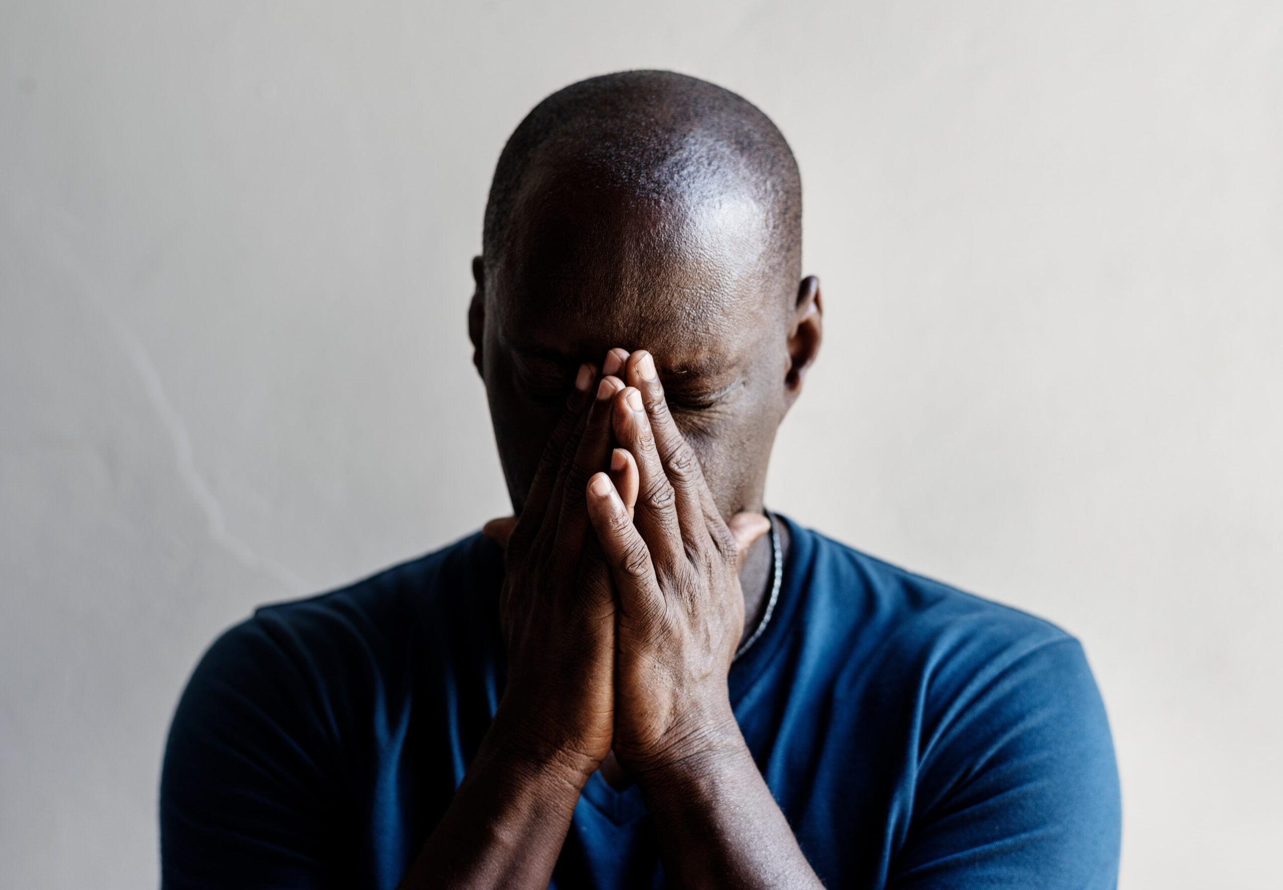 man with an axiety disorder
