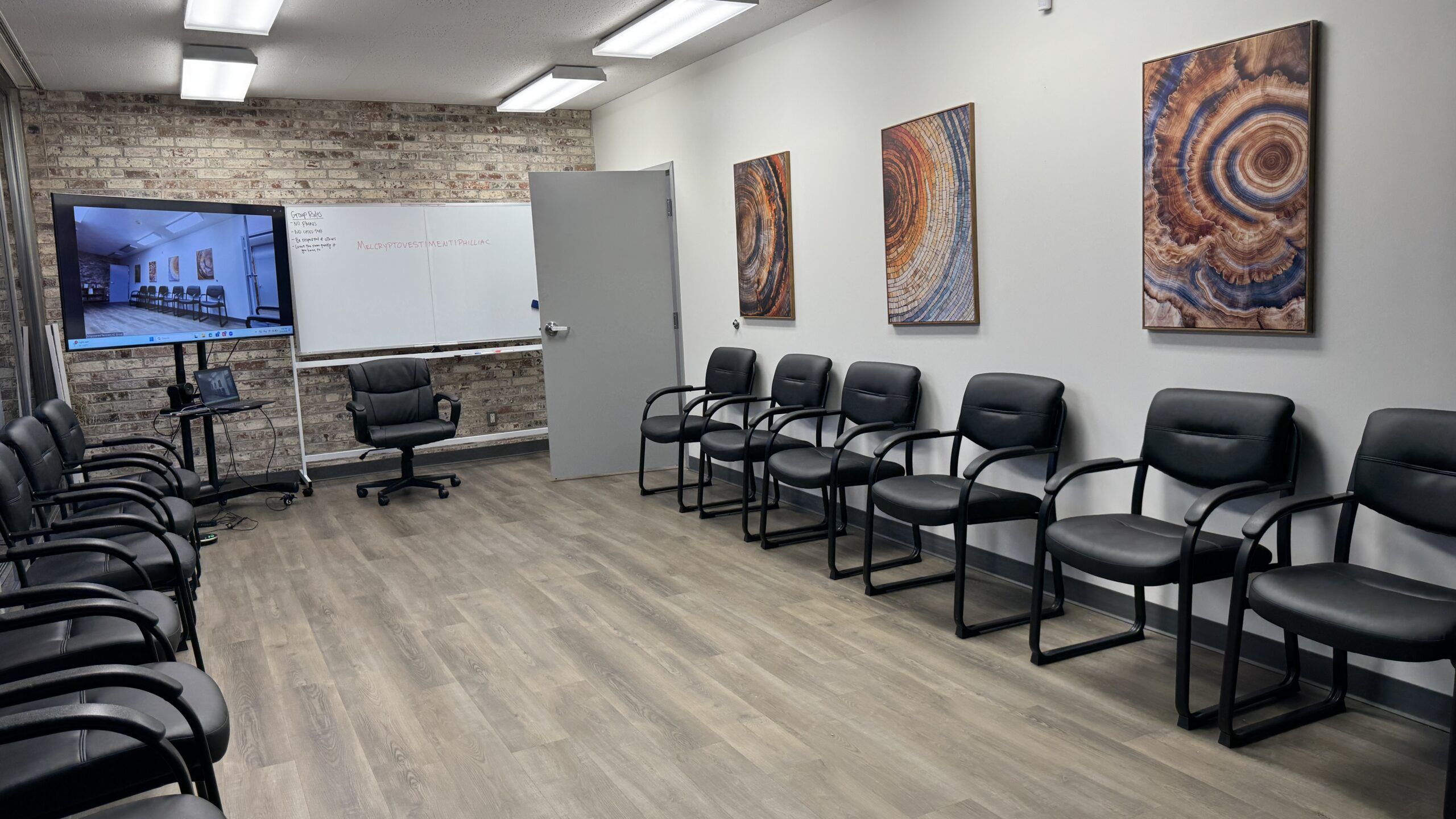 Our group meeting room at our outpatient rehab center in Kansas City