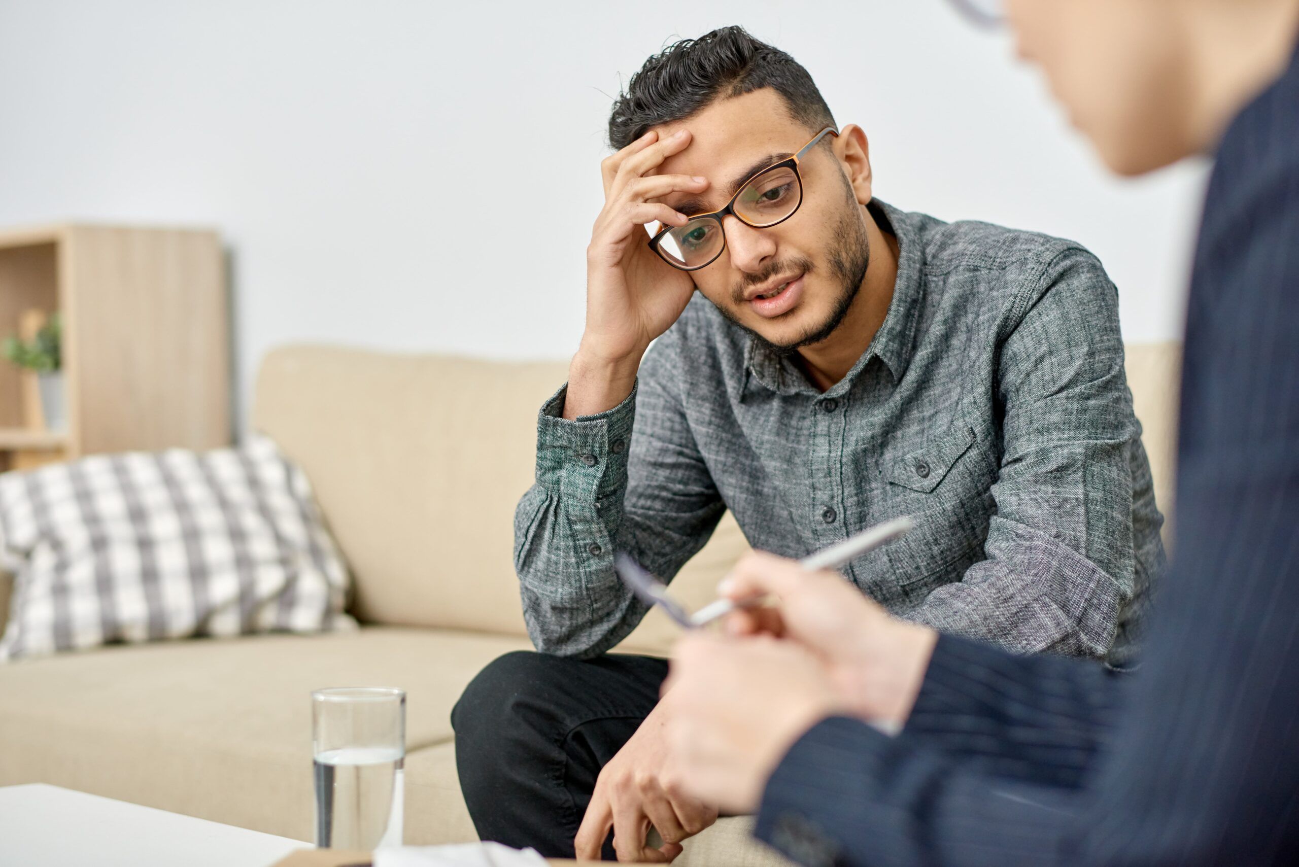 client in outpatient therapy